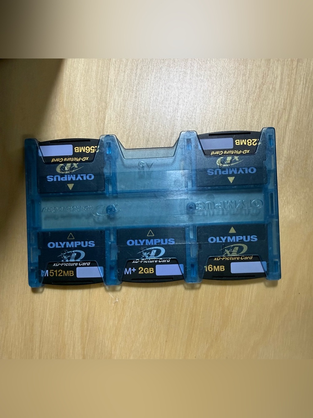 Olympus xD Picture Card lot of 5 256mb,128mb,512mb,128mb,16mb,2gb